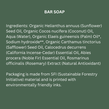 Load image into Gallery viewer, Redwood Mist Organic Bar Soap | Vegan Soap - Juniper Ridge
