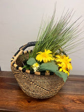 Load image into Gallery viewer, Market Basket Bolga Basket, Blue and Natural