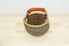 Load image into Gallery viewer, Market Basket Bolga Basket, Blue and Natural