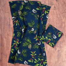 Load image into Gallery viewer, April Cornell - Chickadee Tea Towel - Navy