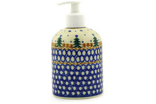 Load image into Gallery viewer, 5" Soap Dispenser - Polish Pottery -Christmas Evergreen -Ceramika Artystycgna