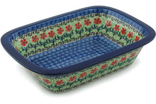 Load image into Gallery viewer, 10" Rectangular Baker - Polish Pottery - Maraschino - Ceramika Artystyczna