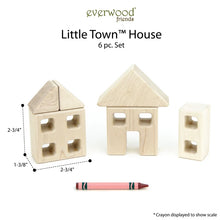 Load image into Gallery viewer, 6 pc. Little Town Blocks House Set