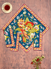 Load image into Gallery viewer, April Cornell - Marguerite Napkins - Teal, Set of 4