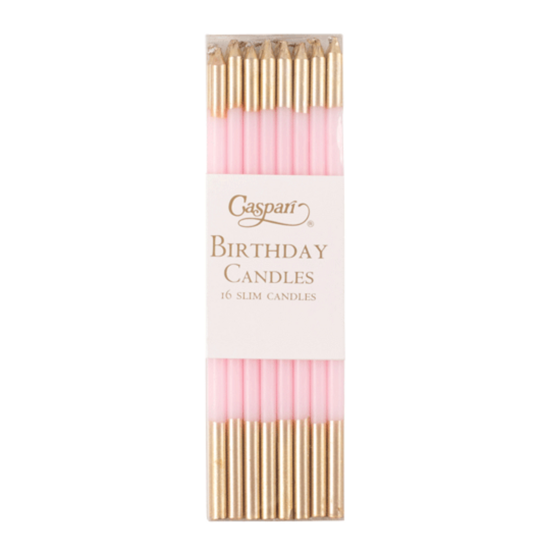 6-Inch Birthday Slims Candles - Pink