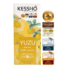 Load image into Gallery viewer, Yuzu 56% Dark Milk Single Origin Chocolate Bar - Kesshō