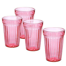 Load image into Gallery viewer, Pink Stackable Faceted Drinking Glass - Sold individually