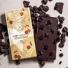 Load image into Gallery viewer, Ritual Cherry Vanilla Dark Chocolate Bar 70% Cacao