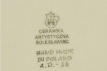 Load image into Gallery viewer, Polish Pottery 9" Fluted Bowl - Blue Zinna- Ceramika Artystyczna