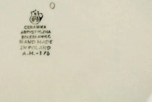 Load image into Gallery viewer, 13" Round Baker with Handles - Polish Pottery - Bleeding Heart Peacock - Ceramika Artystyczna