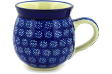 Load image into Gallery viewer, 12 oz Bubble Mug Winter Daisies Polish Pottery - Ceramika Artystyczna