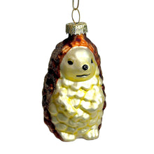 Load image into Gallery viewer, Hedgehog Glass Christmas Tree Ornament