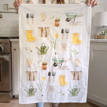 Load image into Gallery viewer, Gardening Tea Towel - Emily Lex Studio