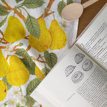 Load image into Gallery viewer, Pear Orchard Linen Tea Towel - Botanica Paper Co.