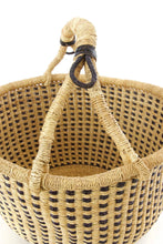 Load image into Gallery viewer, Midnight and Natural Checkered Bolga Basket
