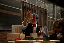 Load image into Gallery viewer, Wooden Blocks In Tray - Rainbow