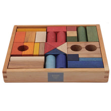 Load image into Gallery viewer, Wooden Blocks In Tray - Rainbow