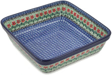 Load image into Gallery viewer, 10" Square Baker - Polish Pottery - Maraschino - Ceramika Artystyczna