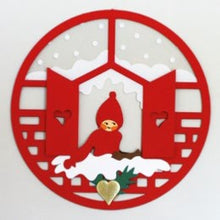 Load image into Gallery viewer, Nisse in Window With Hearts Mobile – Assorted