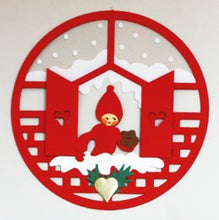 Load image into Gallery viewer, Nisse in Window With Hearts Mobile – Assorted