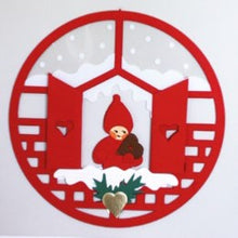 Load image into Gallery viewer, Nisse in Window With Hearts Mobile – Assorted