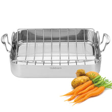 Load image into Gallery viewer, Cuisinart Multiclad Pro Triple Ply Stainless Steel Roasting Pan and Rack