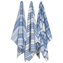 Load image into Gallery viewer, Jumbo Royal Blue Cotton Dishtowels - Set of 3