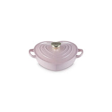 Load image into Gallery viewer, Le Creuset Shallow Heart Cocotte Light Gold Heart Knob