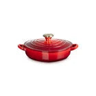 Load image into Gallery viewer, Le Creuset Shallow Heart Cocotte Light Gold Heart Knob