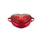 Load image into Gallery viewer, Le Creuset Shallow Heart Baker with Gold Heart Knob - Cerise
