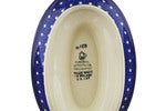Load image into Gallery viewer, 6" Soap Dish - Polish Pottery -White Polka Dot -Ceramika Artystycgna - UNIKAT