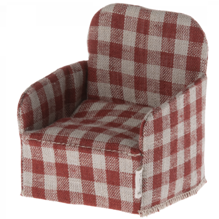 Red Checkered Mouse Armchair- Maileg