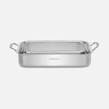 Load image into Gallery viewer, Cuisinart Chef&#39;s Classic Stainless Cookware - 14&quot; Lasagna Pan with Stainless Roasting Rack
