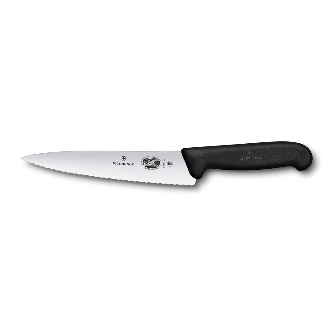 Victorinox - Fibrox Pro Wavy Serrated Chef's Knife - 7 1/2