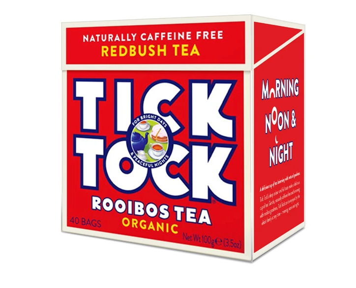 Tick Tock Organic Rooibos Tea - 40 Tea Bags