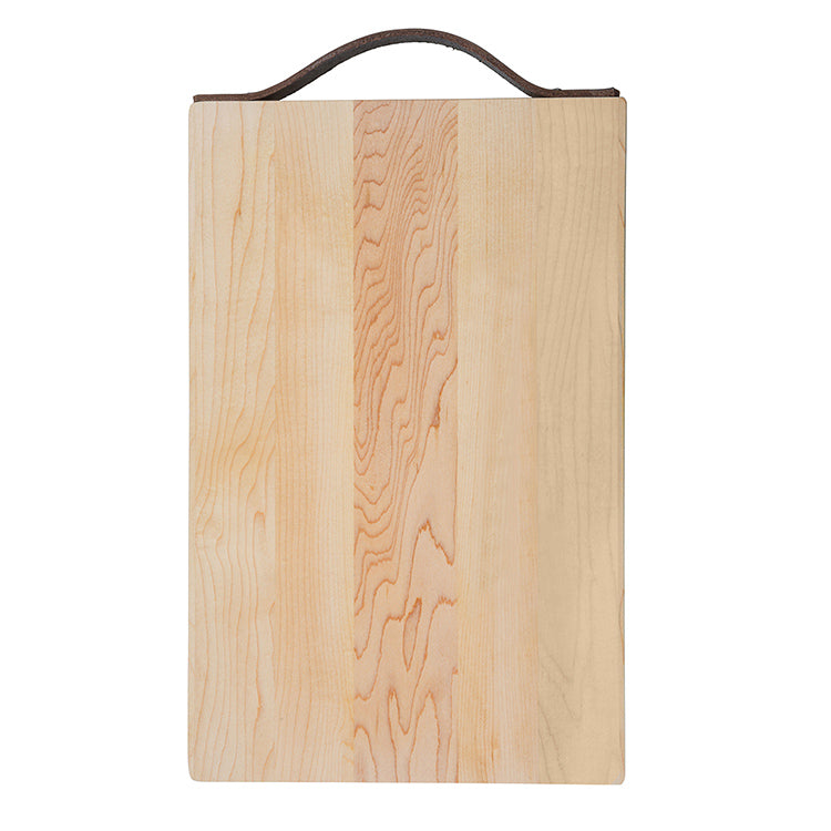 JK Adams Maple Rectangle Board with Leather Handle