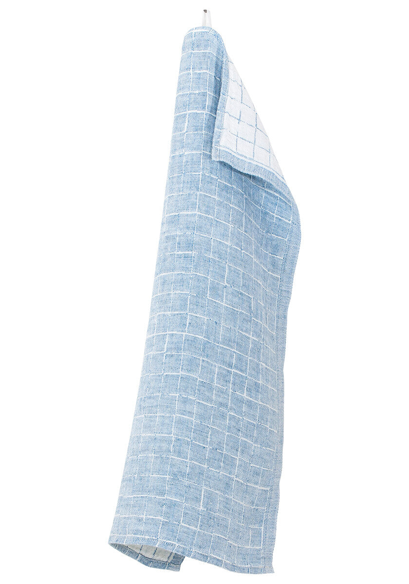 Lapuan Kankurit Lastu Tea Towel, White/Rainy Blue