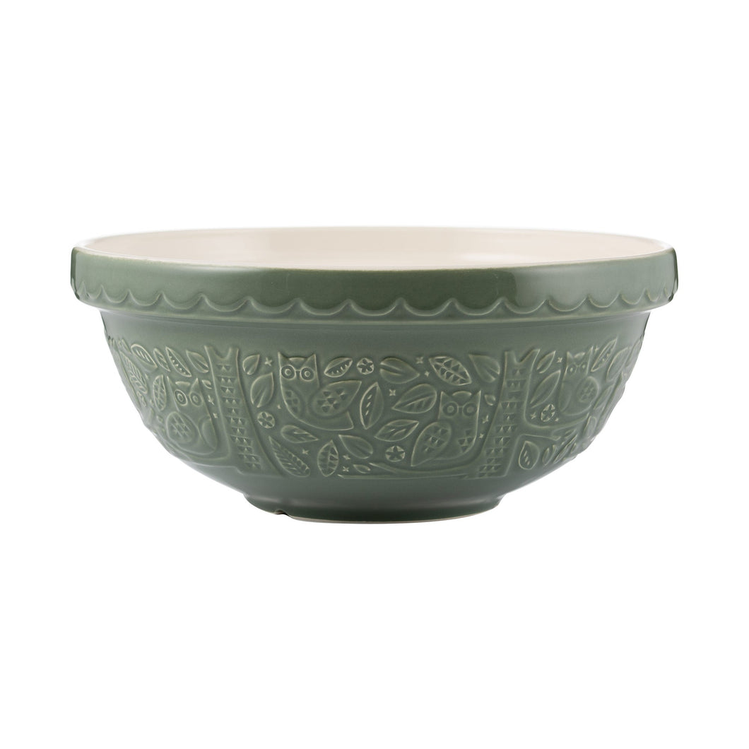 Mason Cash - Mixing Bowl S18 In the Forest Collection, Green Owl