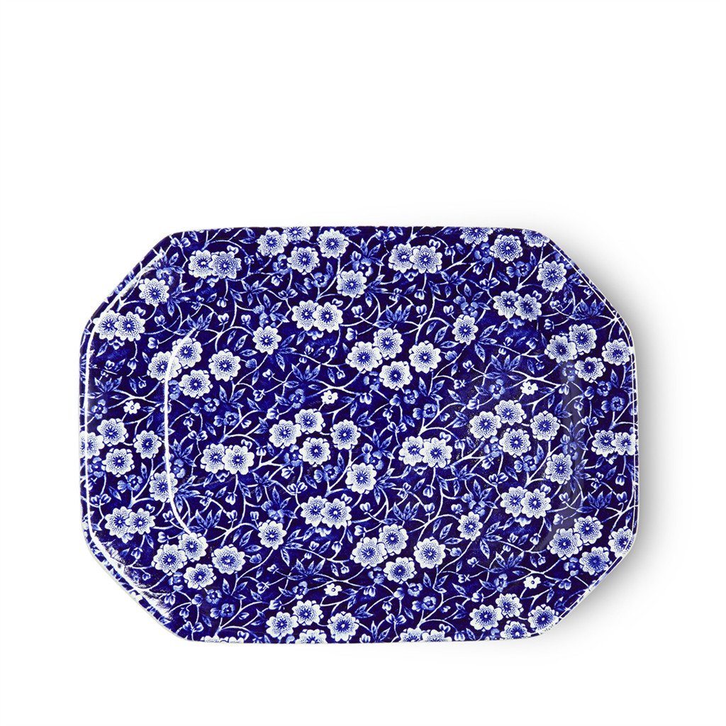 Burleigh Blue Calico Rectangular Platter - Small