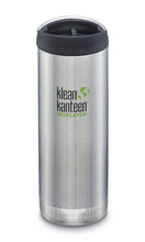 Load image into Gallery viewer, Matte pink insulated stainless steel bottle with a straight silhouette. "Klean Kanteen Insulated" logo printed on the bottle in white. Black pastic lid with a slide tab to open and close the drinking hole and a stainless handle.