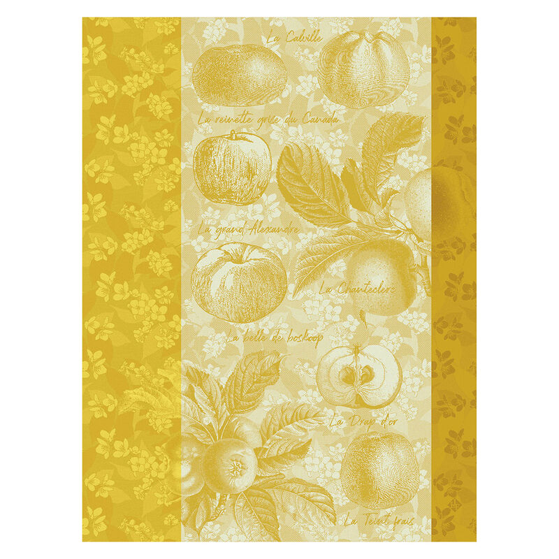 Le Jacquard Francais Tea Towel - Pommes à croquer Yellow