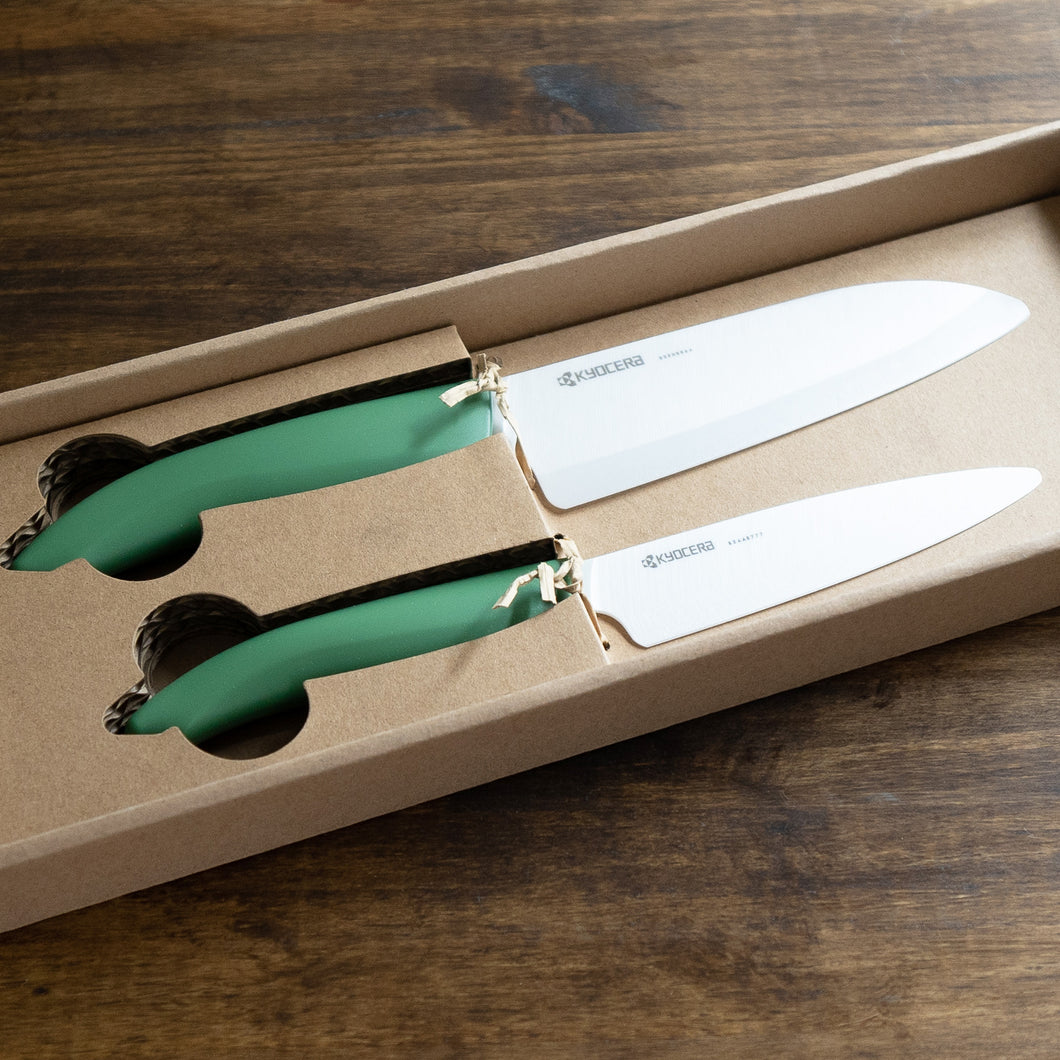 Kyocera Ceramic Santoku Knife Utility Knife Set