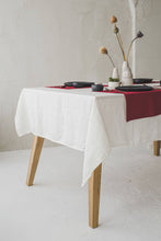 Load image into Gallery viewer, Handmade Linen Tablecloth - White
