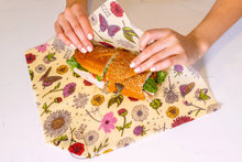 Load image into Gallery viewer, Bees Wrap Reusable Beeswax Sandwich Wrap -Meadow Magic Print
