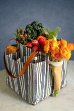Load image into Gallery viewer, Blue Striped Canvas Tote Bag
