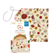 Load image into Gallery viewer, Bees Wrap Reusable Beeswax Sandwich Wrap -Meadow Magic Print
