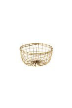 Load image into Gallery viewer, Small Round Wire Basket (gold wire)
