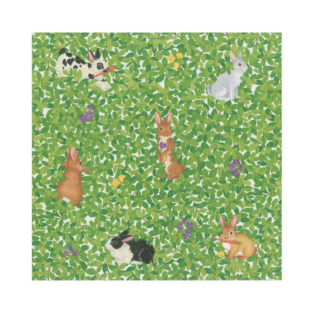 Bunnies and Boxwood Luncheon Napkin