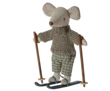 Load image into Gallery viewer, Winter Mouse with Ski Set, Big  Brother- Maileg
