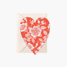 Load image into Gallery viewer, Rose Heart Valentine&#39;s Card - Botanica Paper Co.
